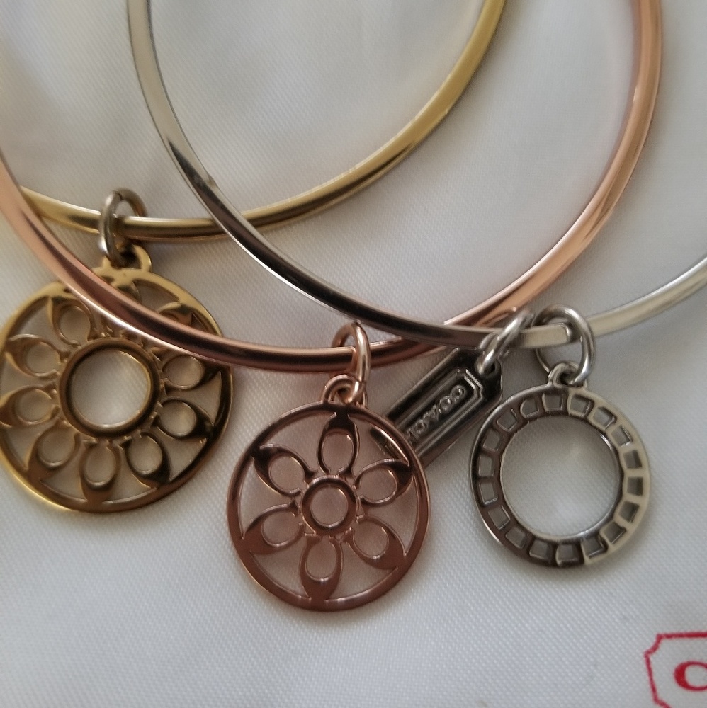 Coach Tri-Color Bangle Set - Picture 2 of 5
